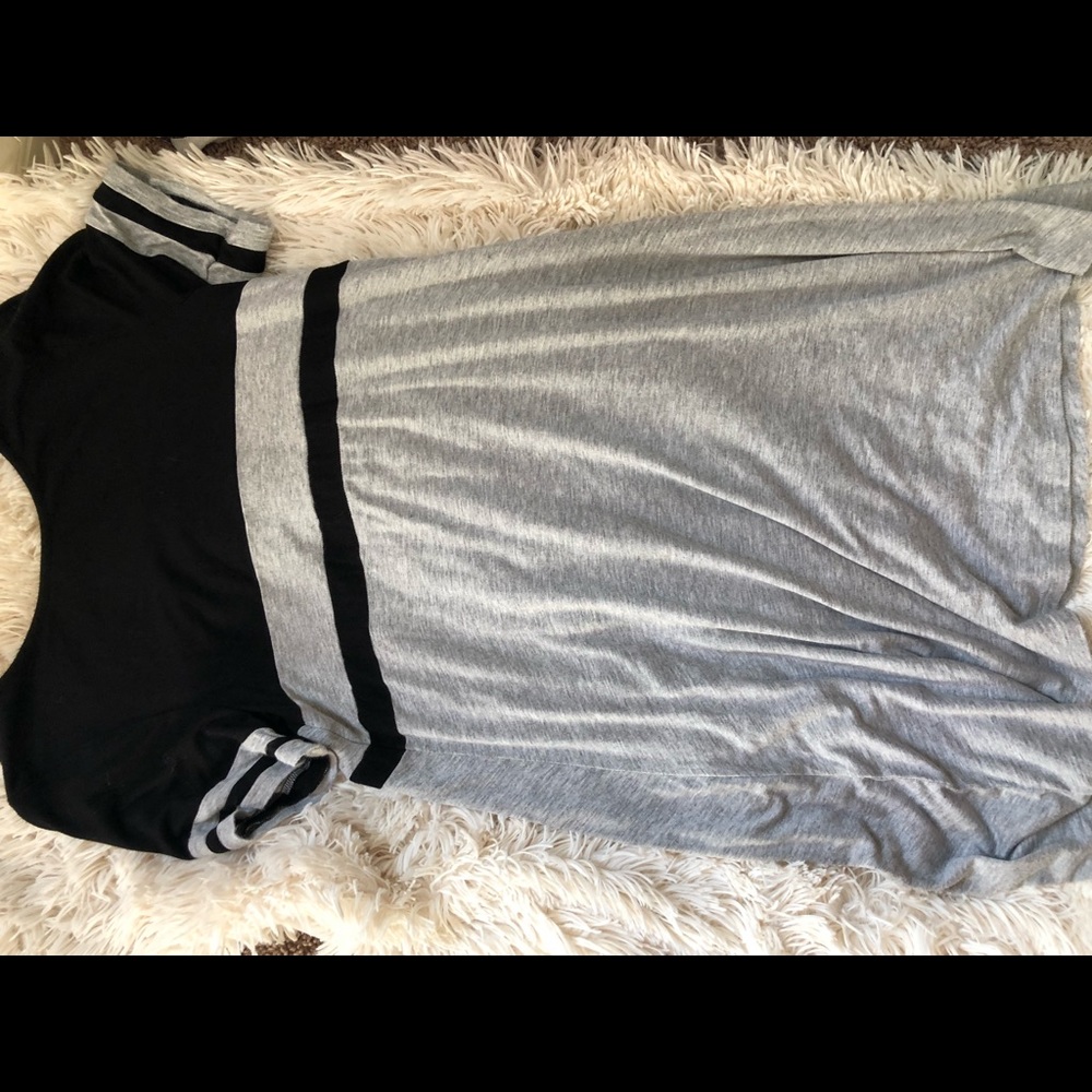 Black and gray dress